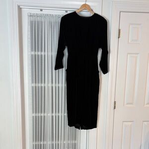 Ann Taylor Elegant Black Long Sleeve Dress